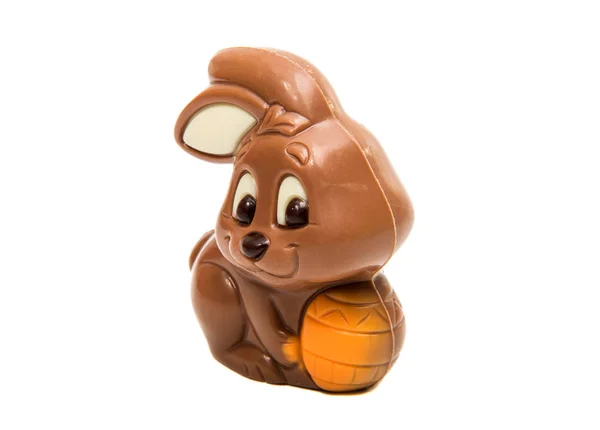 Csokoládé húsvéti nyuszi elszigetelt — Stock Fotó