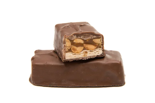 Chocolate bar with nuts — Stock Photo, Image