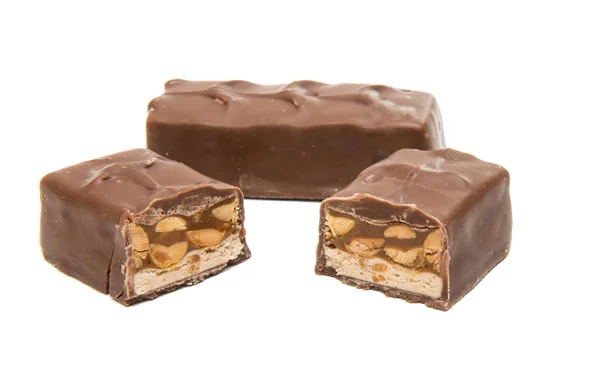 Chocolate bar with nuts — Stock Photo, Image