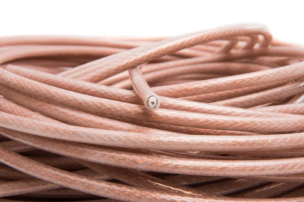 Koaxiální kabel komunikace průmyslové izolované — Stock fotografie