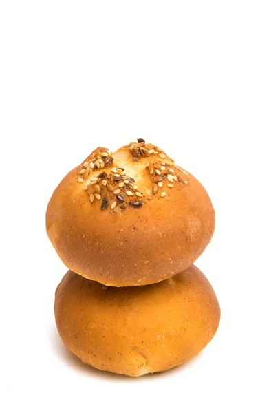 Brötchen Burger isoliert — Stockfoto