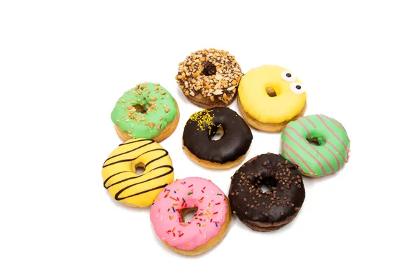Donuts envidraçados redondos — Fotografia de Stock
