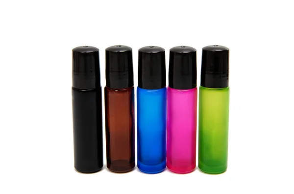 Lahve z parfémového oleje — Stock fotografie