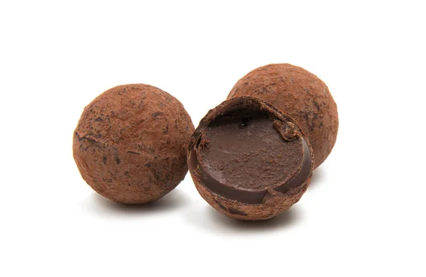 Truffe au chocolat brun — Photo