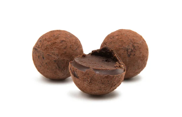 Brown çikolatalı trüf — Stok fotoğraf