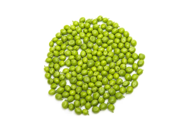 Green young peas isolated — Stock Photo, Image