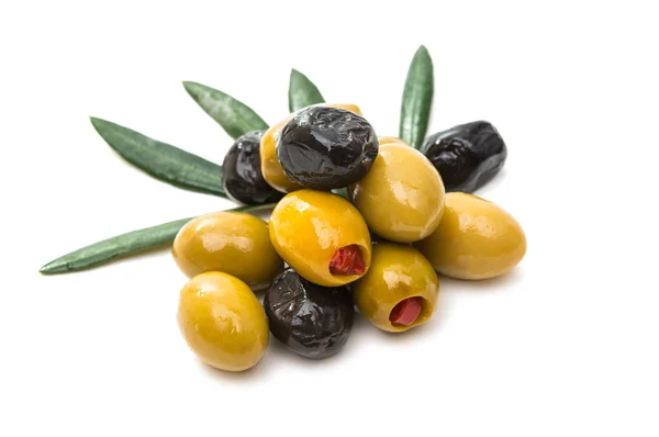 Italian olives isolated — Stock Photo, Image