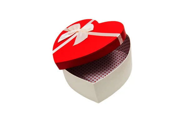 Gift box hjärta — Stockfoto