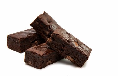 Çikolatalı Brownie izole 