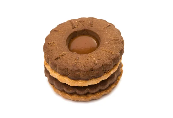 Galleta doble de chocolate aislada — Foto de Stock