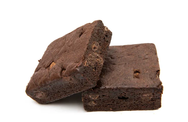 Elszigetelt csokoládé Brownie — Stock Fotó