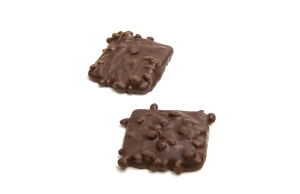 Biscotti in glassa di cioccolato — Foto Stock