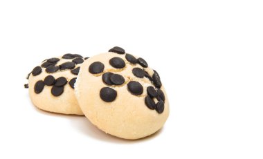 Bisküvi çikolata damla izole 