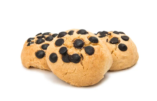 Galletas con gotas de chocolate aisladas — Foto de Stock