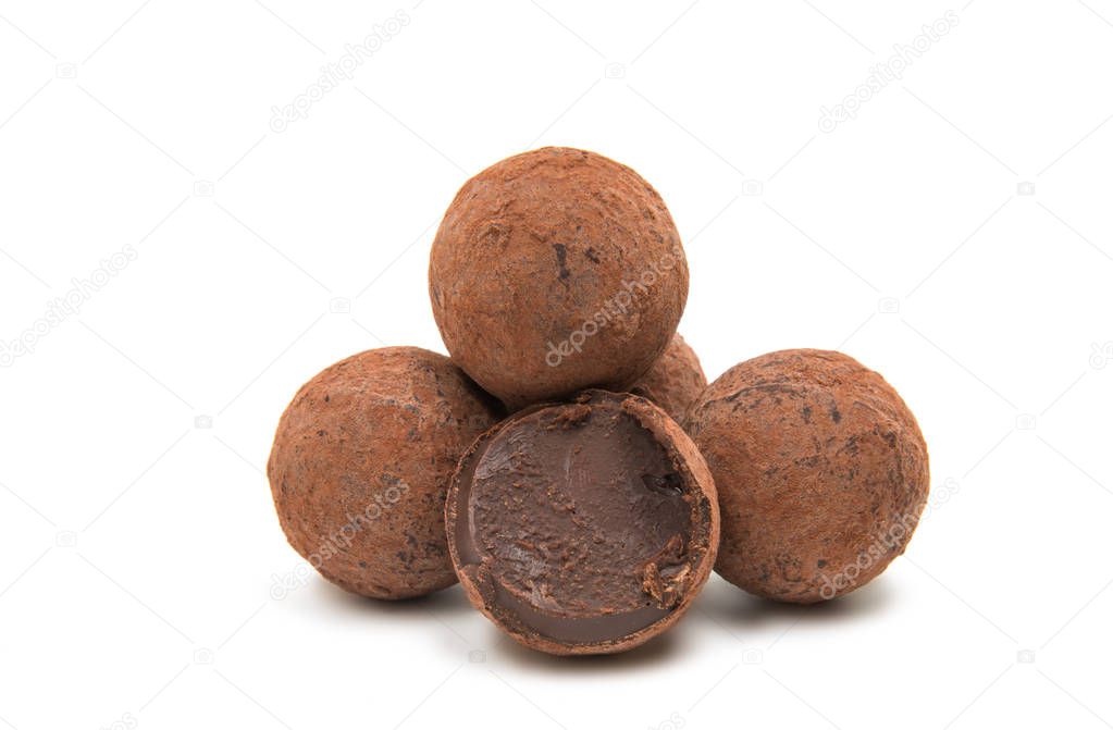 Candy truffles isolated 