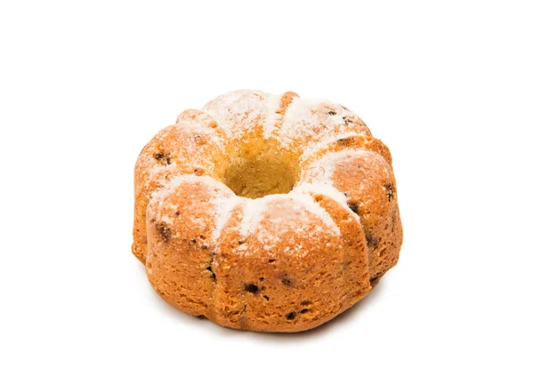 Cupcake with raisins isolated — Stock Photo, Image