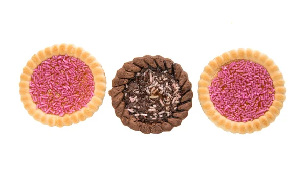 Biscotti con gelatina isolata — Foto Stock