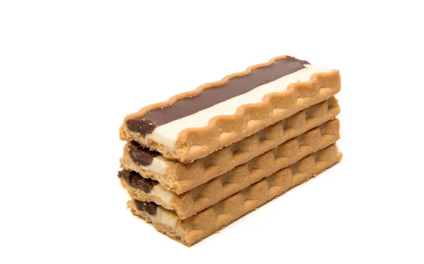 Biscoitos com recheio de leite de chocolate — Fotografia de Stock
