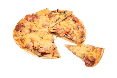 Pizza domates izole 