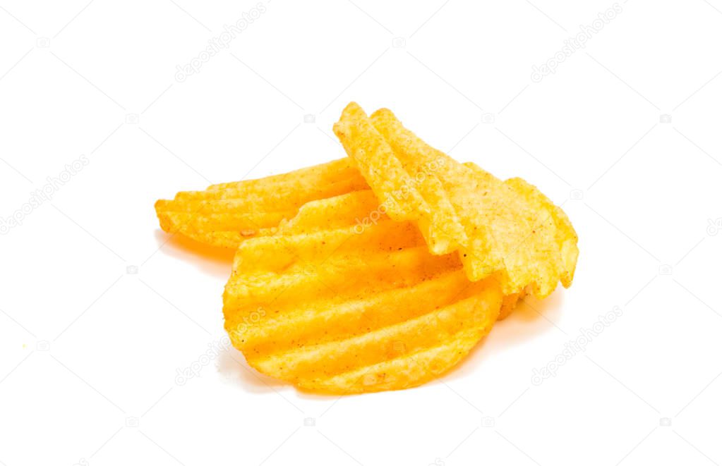 Potato chips isolated 