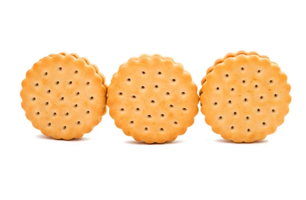 Biscuit round sandwich isolated — Stock Photo, Image