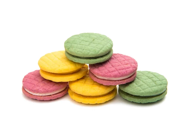 Macaroons sortidos isolados — Fotografia de Stock