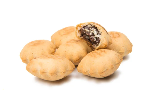 Biskuit dengan isian krim coklat pahit — Stok Foto