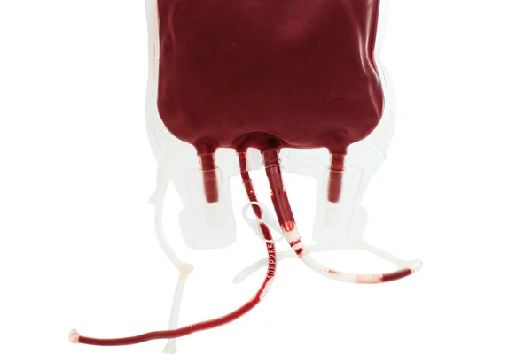 Tas met bloed geïsoleerd — Stockfoto
