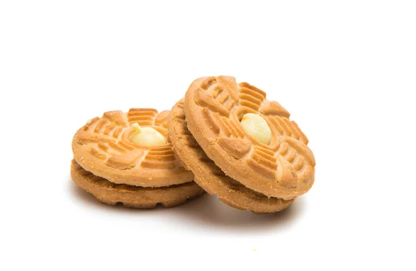 Double biscuits isolated — Stock Photo, Image