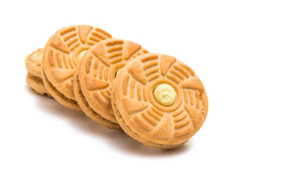 Double biscuits isolated — Stock Photo, Image