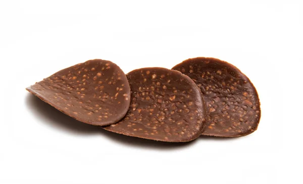 Chocolate chips with nuts — Stock Photo, Image