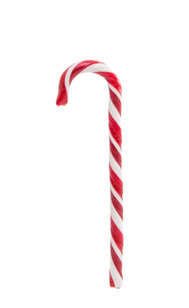 圣诞装饰。传统节日糖果手杖上孤立 — 图库照片