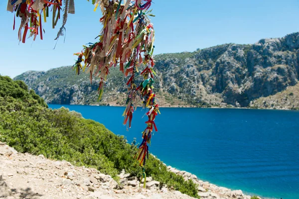 Paisagem da costa do mar Egeu — Fotografia de Stock