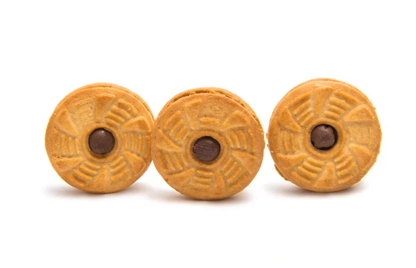 Biscotti alla panna ripieni isolati — Foto Stock