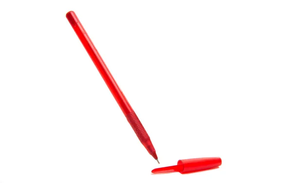 Roter Stift isoliert — Stockfoto