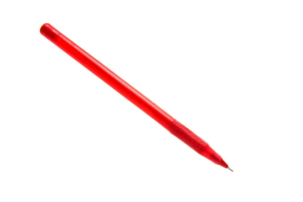 Izole kırmızı kalem — Stok fotoğraf