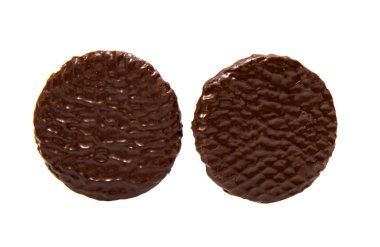 Hollandalı waffle izole çikolata 