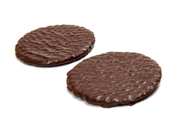 Hollandalı waffle izole çikolata 