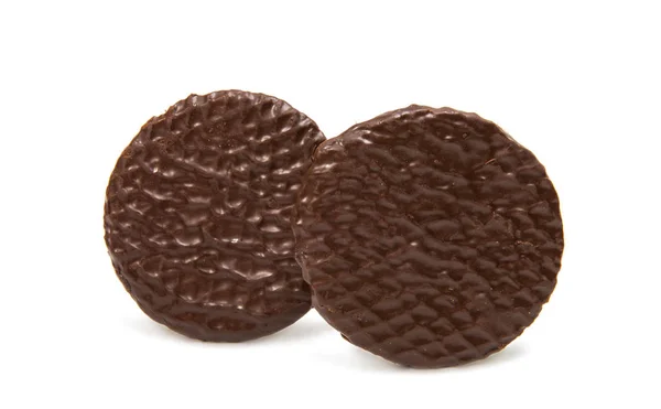 Голландська вафлі в шоколаді, ізольовані — стокове фото