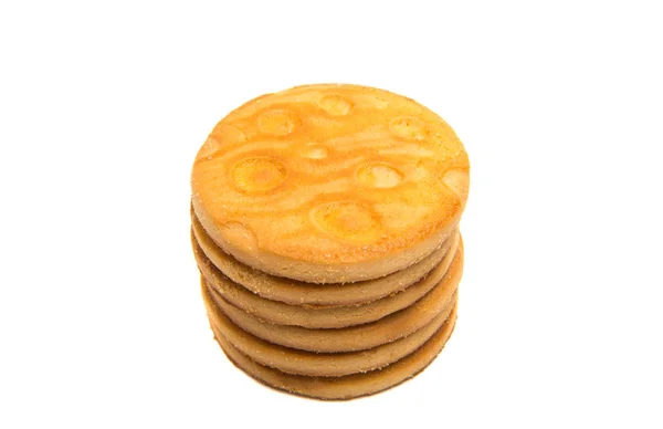 Biscoitos redondos isolados — Fotografia de Stock