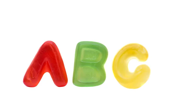 Jelly letters isolated — Stock Photo, Image