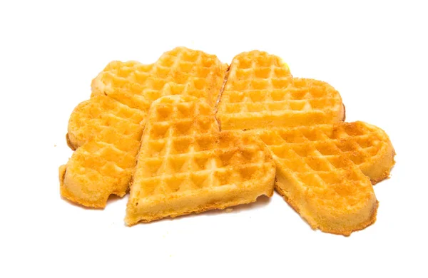 Waffle szívét elszigetelt — Stock Fotó