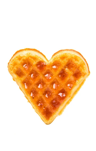 Waffle hearts isolated — Stock Photo, Image