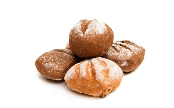 Brötchen isoliert gebacken — Stockfoto