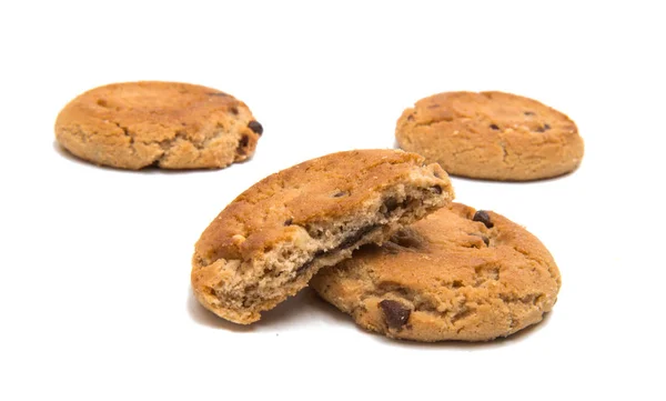 Biscuits with chocolate isolated — Stock Photo, Image