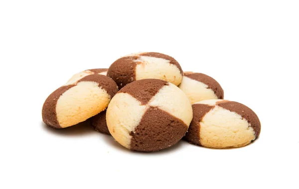 Gestreepte cookie geïsoleerd — Stockfoto