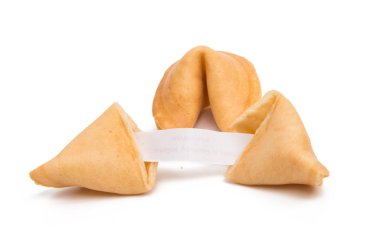 fal kurabiyesi izole boş kağıt ile 