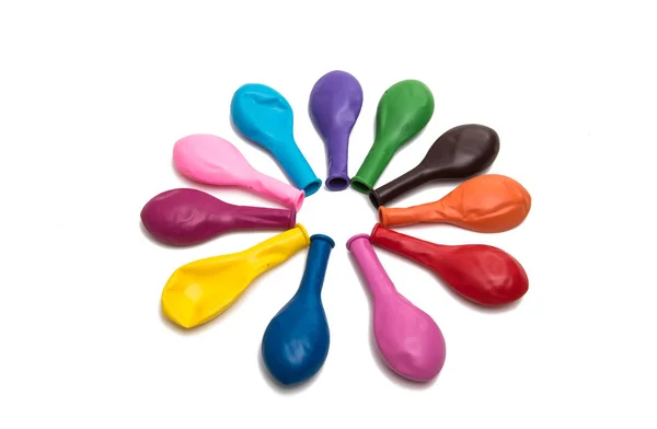 Изолированные цветные воздушные шары — стоковое фото