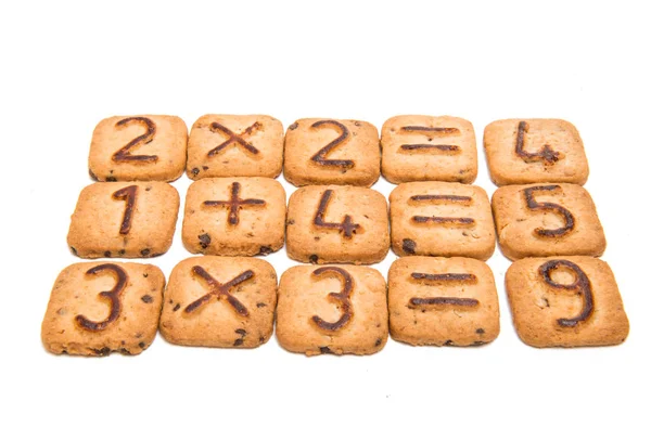 Печиво з цифрами ізольовані — стокове фото