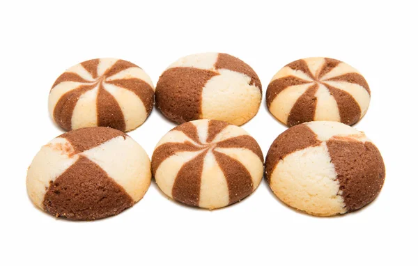 Ριγέ cookies μπισκότα — Φωτογραφία Αρχείου